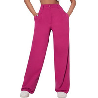Leriya Fashion Trousers for Women - Black Pants (X-Large, Pink)