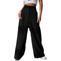Leriya Fashion Trouser for Women | Trouser Pants for Women | Black Trouser for Women (Medium, Black)