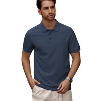 Leriya Fashion Solid Regular Fit Casual Old Money Polo t Shirt for Men (LF-MT-1138_Blue S)