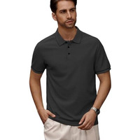 Leriya Fashion Solid Regular Fit Casual Old Money Polo t Shirt for Men (LF-MT-1138_Grey 2XL)