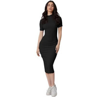 Leriya Fashion One-Piece Dress for Women Bodycon Long | Birthday Dress for Women(Small, Black)