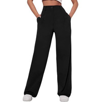 Leriya Fashion Trouser for Women | Trouser Pants for Women | Black Trouser for Women (Medium, Black) |Fit Type: Regular Fit |Size: M