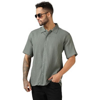 Leriya Fashion Textured Shirts for Men | Casual Regular Fit Shirt for Men | Shirt for Men| Men Stylish Shirt | Men Fancy Shirt | | Shirts (Small, Green) Lf-Ms-6140