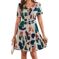 Leriya Fashion Women Rayon Above The Knee Western Casual Dress (LF-WD1193-01_Multicolour-1_L)