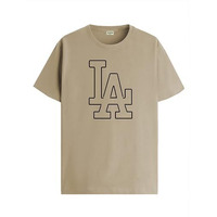 ADRO Mens Printed T Shirt - Premium Cotton Graphic Printed Tshirt - Beige T-Shirt - RN24-LA-BE-L