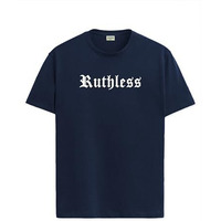 ADRO Mens Printed T Shirt - Premium Cotton Graphic Printed Tshirt - Navy Blue T-Shirt - RN24-RUTH-NB-L
