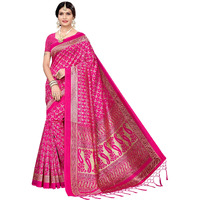Anni Designer Art Silk Saree with Blouse Piece (APARNA-PINK-1_Pink_Free Size)