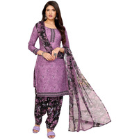 Yashika Women's Printed Dress Material - Unstitched Crepe Fabric Kurti, Pants & Dupatta Set (AZ-YS-P1-SUKI GREY)