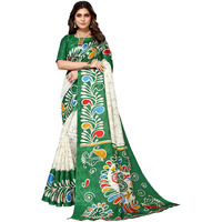 Yashika Women's Khadi Saree With Blouse Piece(URMI GREEN)