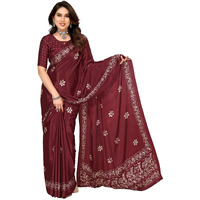 Yashika Woven Malgudi Art Silk Women's Saree (AZ-PY-P1-UTISHA Maroon
