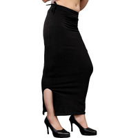 Yashika Women's Cotton Lycra Saree ShapeWear Petticoat(SHAPE BLACK_Free Size)
