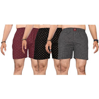KLOSIA Men's Cotton Printed Regular Boxer Shorts
