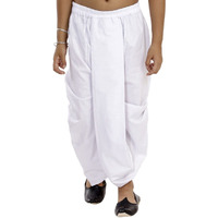JBN creation Boys Pure Cotton White Ethnic Dhoti | Classic Solid Design for Festivals & Ceremonies | Classic Solid Traditional Dhoti | Elasticated Waistband for Easy Wear | Ethnic Wear_VASBDT015WH_32