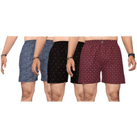 KLOSIA Men's Cotton Printed Regular Boxer Shorts