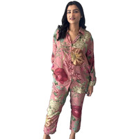 Yashika Women's Kurta Set with Floral Print and Cotton Blend Fabric with Pant (AZ-YS-OG-KS2150-XXL) Pink
