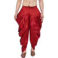 VASTRAMAY Men's Maroon Cowl Dhoti (VASMCD007MA_F)