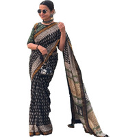 Yashika Women's Digital Print Cotton Silk Blend Saree with Gold Weaving Border and Tassels - Elegant Ethnic Wear for Festive and Casual Occasions (AZ-YS-OG-NAZIMA GREEN)