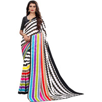 Yashika Womens Printed Georgette Sarees (Multicolor)