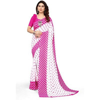 Yashika Womens Georgette Printed Saree With Blouse Piece(ZHILMIL PINK_N_Free Size)