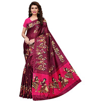 Yashika Women's Silk Saree With Blouse Piece (Sdpl-Kathak_Wine_Fs_Wine)