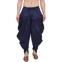 VASTRAMAY Men's Navy Blue Cowl Dhoti (VASMCD007NB_F)