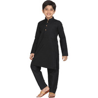 VASTRAMAY Boys' Black Kurta Pyjama Set_VASBK091BLnVPBL_30