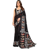 Yashika Women's Woven Latest Art Silk and Tassels Saree with Unstitched Blouse Material (AZ-YS-P1-NAFIZA-Parent_Black)