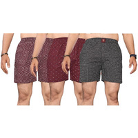 KLOSIA Men's Cotton Printed Regular Boxer Shorts