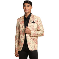 VASTRAMAY Men's Brown Silk Blend Blazer_VASMCT010_42