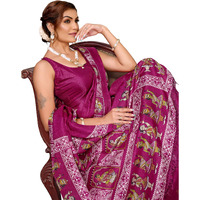 Yashika Women's Woven Latest Art Silk and Tassels Saree with Unstitched Blouse Material (AZ-YS-P3-NAFIZA-Parent-NEW_Purple)