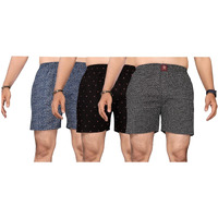 KLOSIA Men's Cotton Printed Regular Boxer Shorts