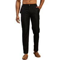 VASTRAMAY Men's Black Viscose Pant Style Pyjama