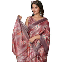 Yashika Women's Digital Print Art Silk Cotton Saree with Tassels and Golden Border - Lightweight and Elegant Ethnic Wear for Festive and Casual Occasions (AZ-YS-P3-PUSHPA 12)