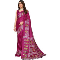 Yashika Women's Woven Latest Art Silk and Tassels Saree with Unstitched Blouse Material (AZ-YS-P1-NAFIZA-Parent_Purple)