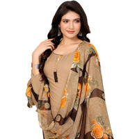 Yashika Women's Printed Dress Material - Unstitched Crepe Fabric Kurti, Pants & Dupatta Set (AZ-YS-P4-ADMIRING YELLOW), Customizable Length