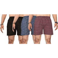 KLOSIA Men's Cotton Printed Regular Boxer Shorts