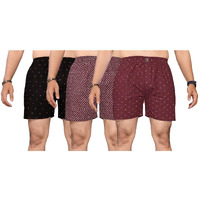KLOSIA Men's Cotton Printed Regular Boxer Shorts