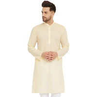 VASTRAMAY VM Mens Cotton Cream Kurta - Timeless Elegance for Festivals & Events_VASMK099CR_36