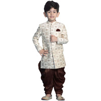 VASTRAMAY Boys' Beige And Gold Sherwani Set_VASBSW027nCDCO_22