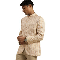 VASTRAMAY Men's Gold Jacquard Jodhpuri_VASMJP005GO_36