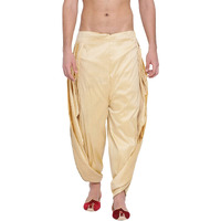 VASTRAMAY Men's Dhoti (VASMSD001GO_Free Size_Gold)