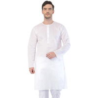 VASTRAMAY Men's White Cotton Addi Kurta_VASMK123_40