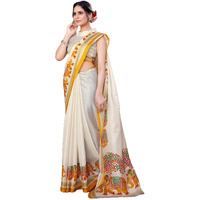 Yashika Women's Art Silk Saree Printed Saree With Unstitched Blouse Material - Suitable For All Indian Occasions and Festivals (AZ-YS-OG-KALAMKARI 11 YELLOW)