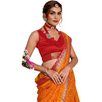 Yashika Women's Woven Latest Georgette Saree with Lace and Blouse Material (AZ-YS-P3-PADMINI-VANSHI-Parent-NEW_Yellow 02)