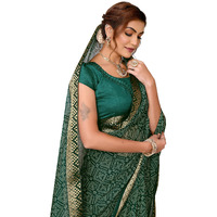 Yashika Women's Woven Latest Georgette Saree with Lace and Blouse Material (AZ-YS-P3-PADMINI-VANSHI-Parent-NEW_Green)