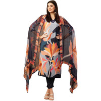 ANNI DESIGNER Women's Cotton Blend Straight Printed Kurta with Pant & Dupatta (KHISSU Navy Blue-FKA_M_Navy Blue_Medium)