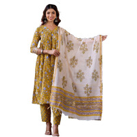 KLOSIA Women Printed Kurta and Pant Set with Dupatta | Ethnic Set | Kurta Set for Women | Kurta Set with Dupatta (XX-Large) Green