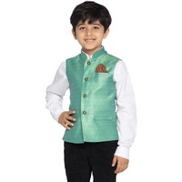 VASTRAMAY Boys' Green Nehru Jacket_VASBJ105GN_30