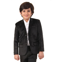 VASTRAMAY Boys' Black Blazer, Single Breasted_VASBCT025BL_34