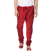 VASTRAMAY Men Cotton Silk Churidar Pyjama (Maroon_VASMPMA_44)